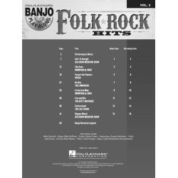 Banjo Play-Along Volume 3: Folk Rock Hits (Book/CD)