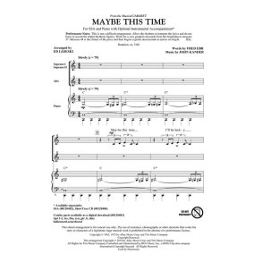 Maybe This Time - from Cabaret ShowTrax CD : ShowTrax CD