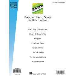 Hal Leonard Student Piano Library: Popular Piano Solos ? Prestaff Level (2nd Edition)