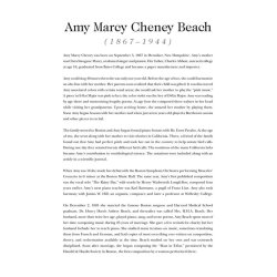 Piano Music of Amy Beach