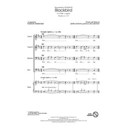 The Beatles Blackbird (Arr Rutherford Paris) Ttbb A Cappella Choral