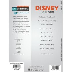 Horn Easy Instrumental Play-Along: Disney