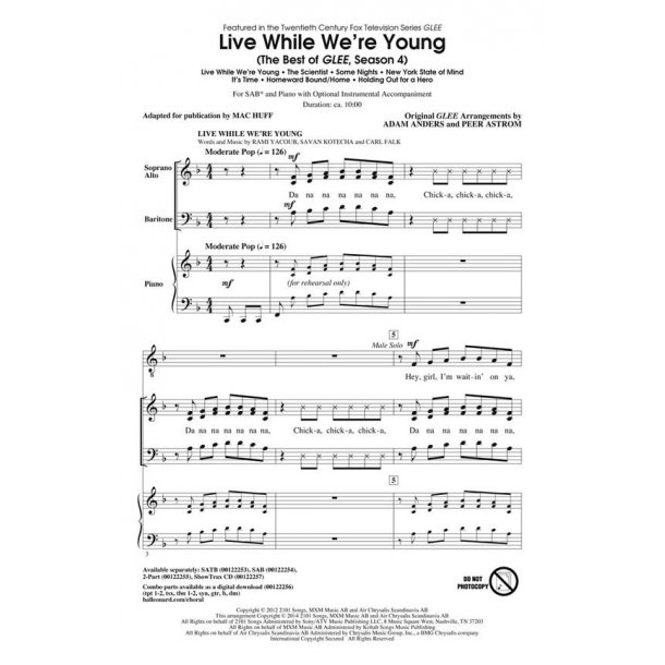Live While We're Young : (The Best of Glee, Season 4)