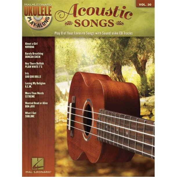 Ukulele Play-Along Volume 30: Acoustic Songs (Book/CD)