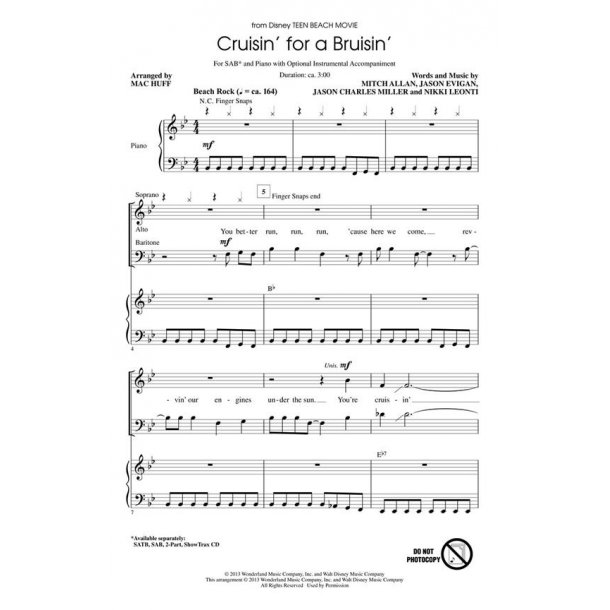 Cruisin' for a Bruisin' : from Disney Teen Beach Movie