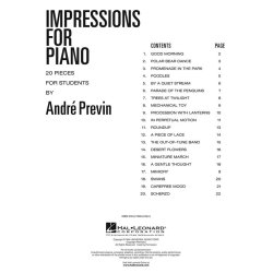 Andre Previn: Impressions For Piano