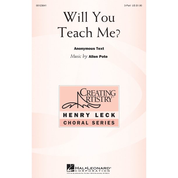 Will You Teach Me?