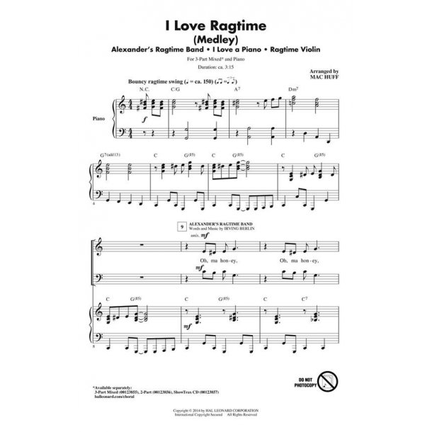 I Love Ragtime : Medley Discovery Level 2