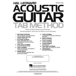 Hal Leonard Acoustic Guitar Tab Method Book 1 Agtr Book/Audio Online