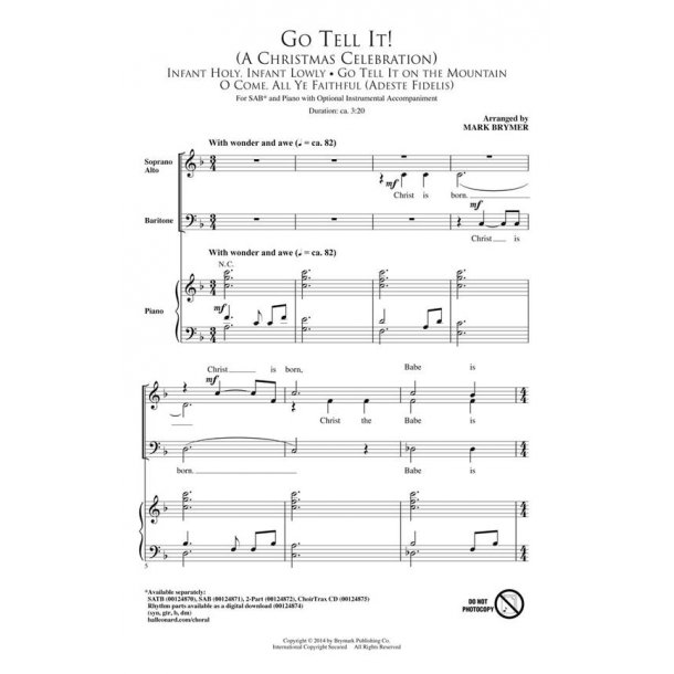 Go Tell It (Arr. Brymer) (SAB)