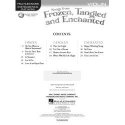 Songs From Frozen, Tangled And Enchanted: Violin (Book/Online Audio)