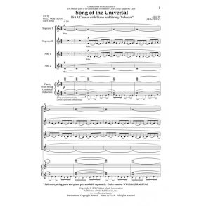 Gjeilo Ola Song Of The Universal String Orchestra Book