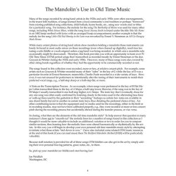 Weidlich Joseph Old Time String Band Music For Mandolin Book/Cd