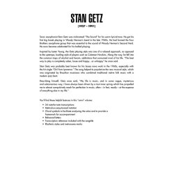 Stan Getz: Omnibook For B-Flat Instruments
