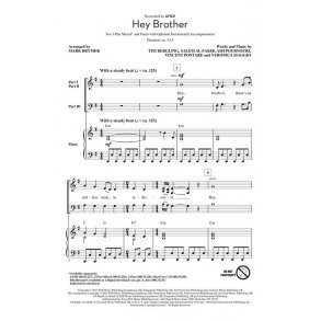 Avicii Hey Brother (Arr Brymer Mark) 3 Part Mixed Choral