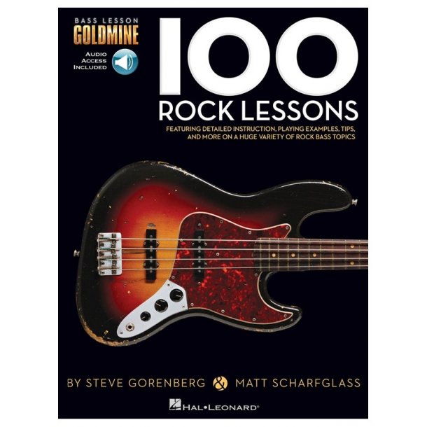 Bass Lesson Goldmine: 100 Rock Lessons (Book/Online Audio)