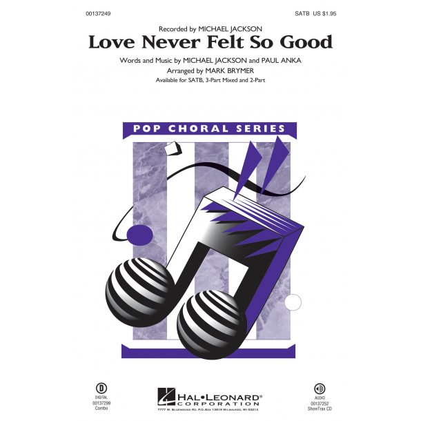 Michael Jackson: Love Never Felt So Good (Arr. Brymer) (SATB)