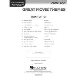 Instrumental Play-Along: Great Movie Themes - Alto Saxophone (Book/Online Audio)