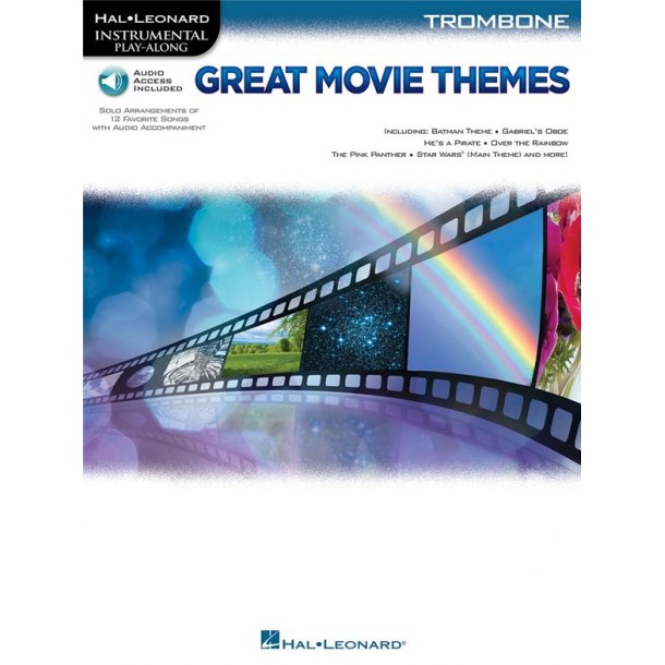Instrumental Play-Along: Great Movie Themes - Trombone (Book/Online Audio)