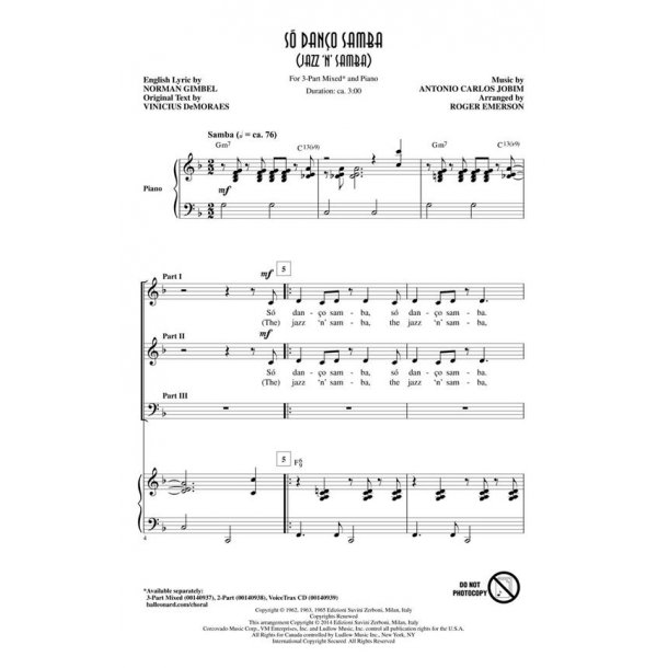 S&oacute; Dan&ccedil;o Samba (Jazz 'n' Samba) : Discovery Level 1