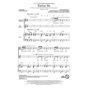 Clean Bandit Rather Be (Arr Brymer Mark) Ssaa Choral