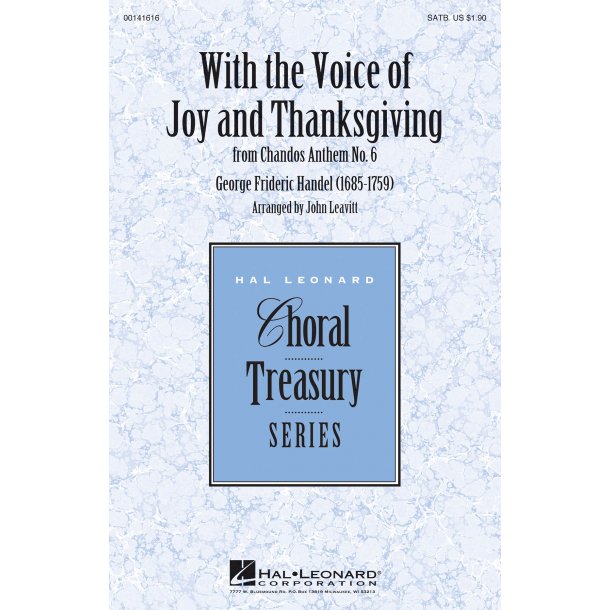 With the Voice of Joy and Thanksgiving : from Chandos Anthem No. 6