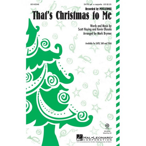 Pentatonix: That's Christmas To Me (SATB)