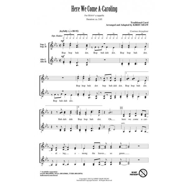 Here We Come A-Caroling