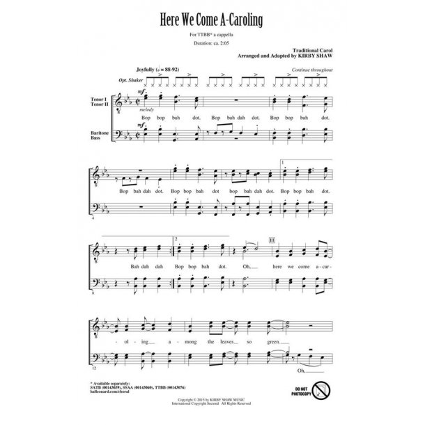 Here We Come A-Caroling