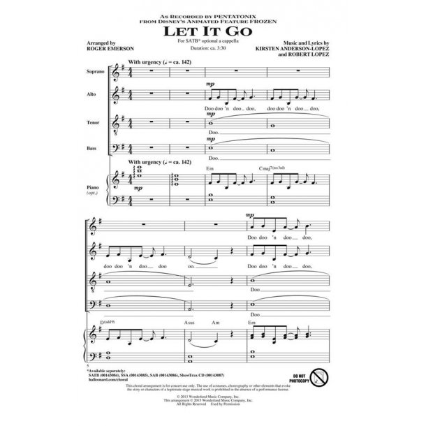 Let It Go : from Frozen