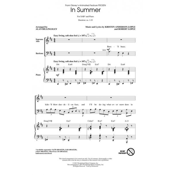 In Summer : from Frozen