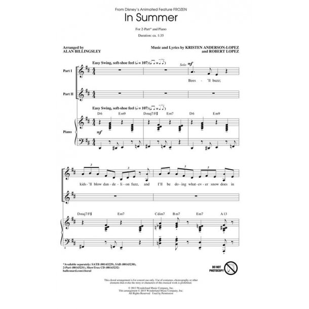 In Summer : from Frozen