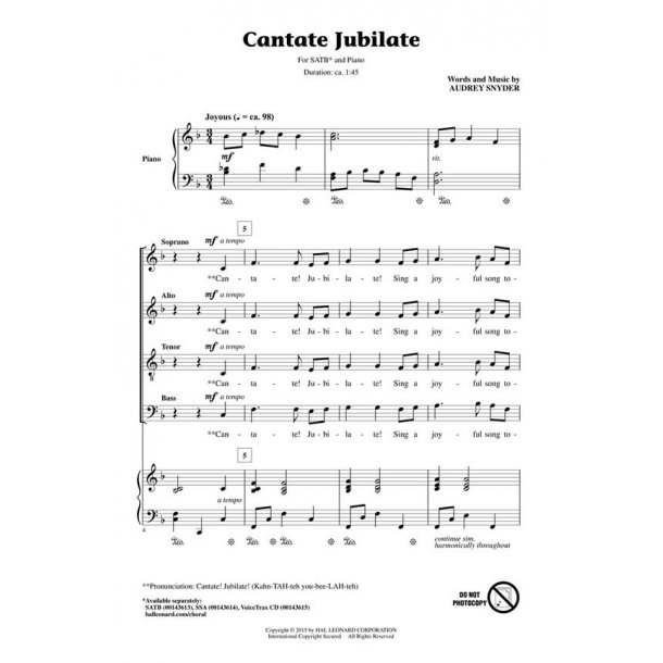 Cantate Jubilate : Discovery Level 1