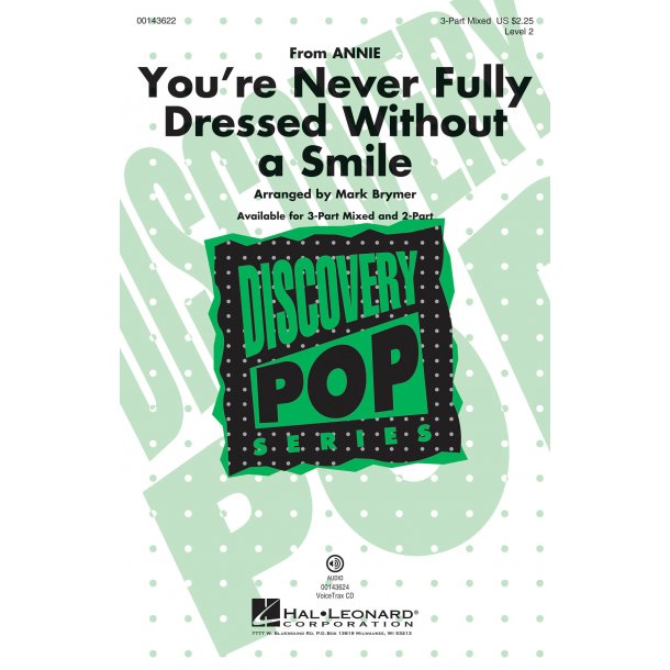 Greg Kurstin: You're Never Fully Dressed Without A Smile From 'Annie' (Arr. Brymer) (3-Part)