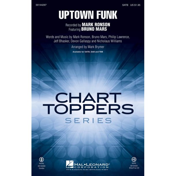 Mars Bruno Uptown Funk (Arr Brymer Mark) Satb Chor