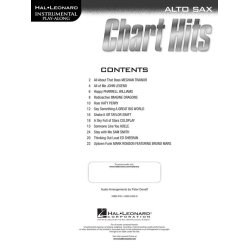 Instrumental Play-Along: Chart Hits - Alto Saxophone (Book/Online Audio)