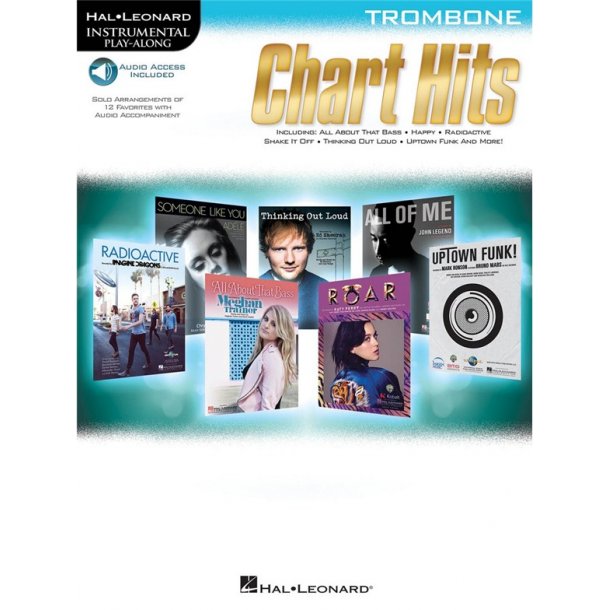 Instrumental Play-Along: Chart Hits - Trombone (Book/Online Audio)