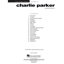 Jazz Piano Solos Series Volume 40: Charlie Parker