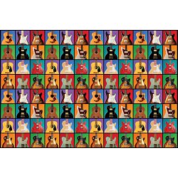 Hal Leonard Wrapping Paper - Guitar Retro Theme