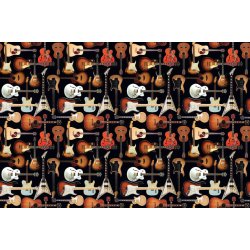 Hal Leonard Wrapping Paper - Guitar Collage Theme