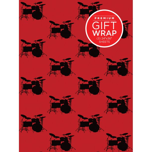 Hal Leonard Wrapping Paper - Drumset Theme
