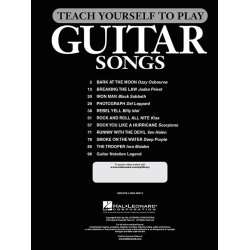 Teach Yourself To Play Guitar Songs: Smoke On The Water And 9 More Hard Rock Classics (Book/Online Media)