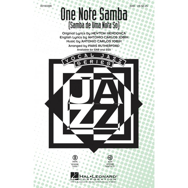 Antonio Carlos Jobim: One Note Samba (Arr. Rutherford) (SAB)