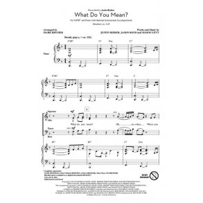 Justin Bieber: What Do You Mean (Arr. Brymer) (ShowTrax CD)