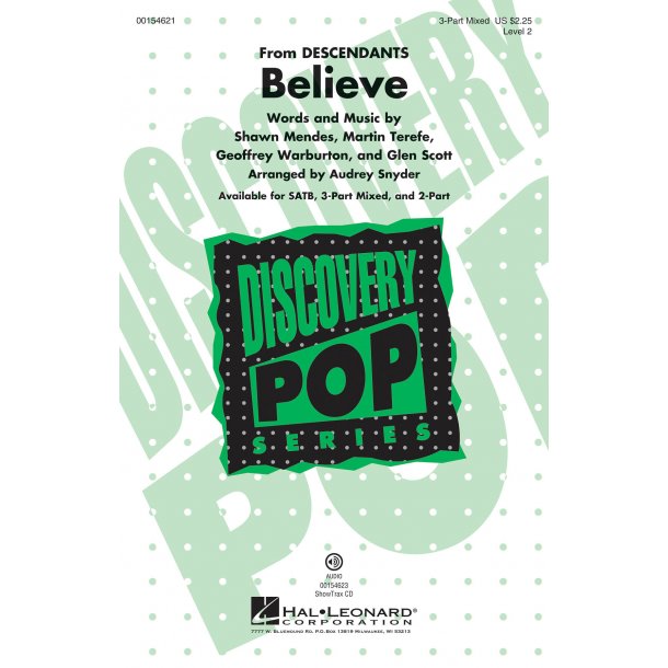 Shawn Mendes: Believe (3-Part Mixed)