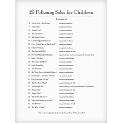 25 Folksong Solos For Children (Book/Online Audio)