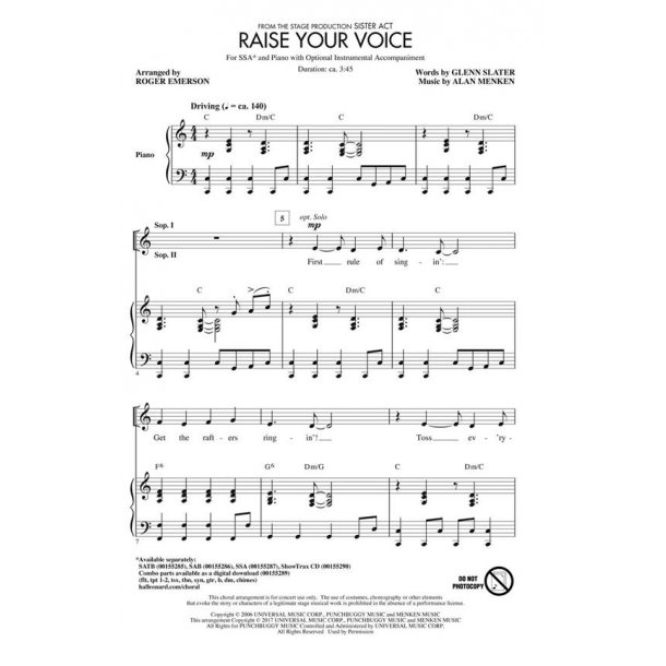 Raise Your Voice (SSA, arr. Emerson)