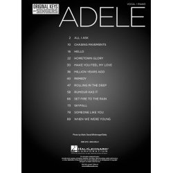 Adele: Original Keys For Singers