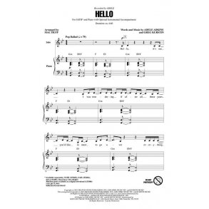 Adele: Hello (Arr. Huff) (ShowTrax CD)