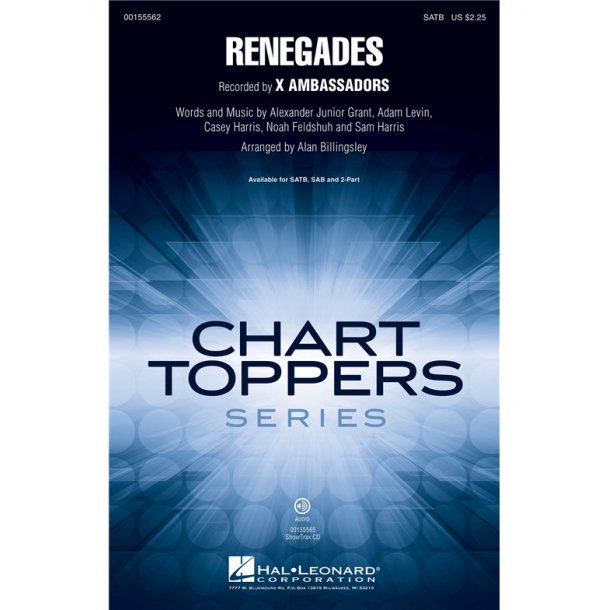 X Ambassadors: Renegades (SATB Songbook)